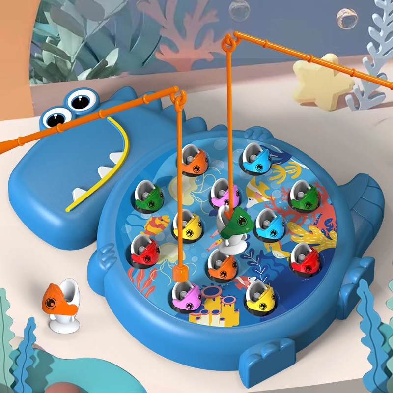 Juguetes de pesca magnéticos para bebés, juguetes educativos, regalos de primer cumpleaños para niños, desarrollo de inteligencia para padres de niños y niñas