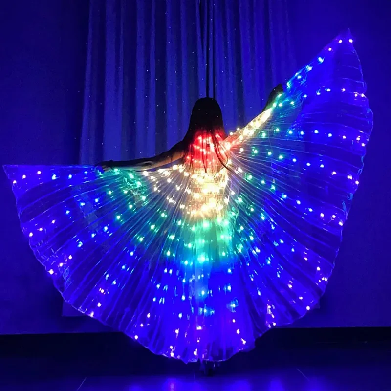 LED 翼ベリーダンス翼イシスハロウィン翼小道具シャイニング LED ランプ翼ベリーダンス衣装アクセサリースティック大人子供