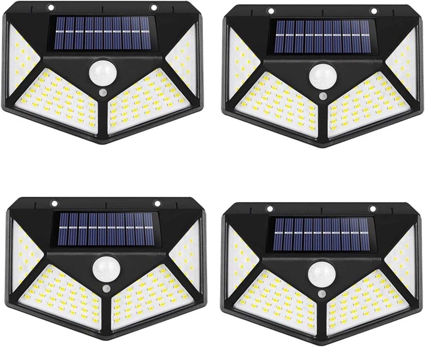 100 LED Wall Lights Outdoor Solar Lamp PIR Motion Sensor Solar Powered Sunlight Street Light for Garden Decoration