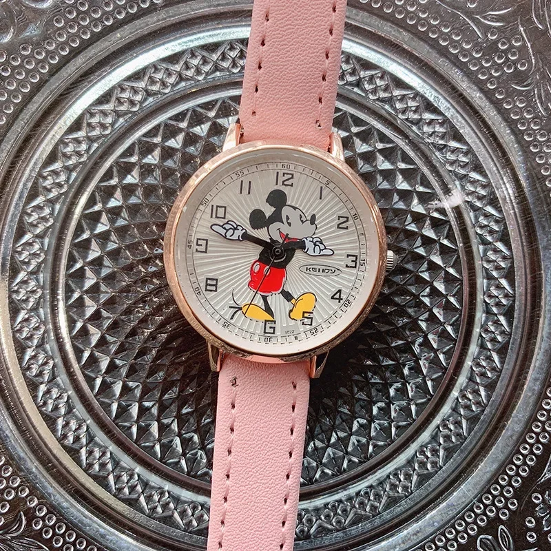 Relojes de lujo para mujer, reloj de cuarzo con dibujos animados de Mickey, reloj de pulsera para mujer y niña, reloj de vestir para mujer, reloj Simple para mujer