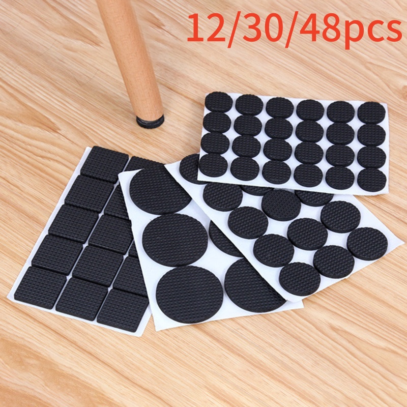 12/30/48 Uds. Almohadillas para muebles, almohadillas adhesivas de goma para pies de muebles DIY, taburetes para patas de mesa, tapetes para sillas, protección para pies de mesa y silla