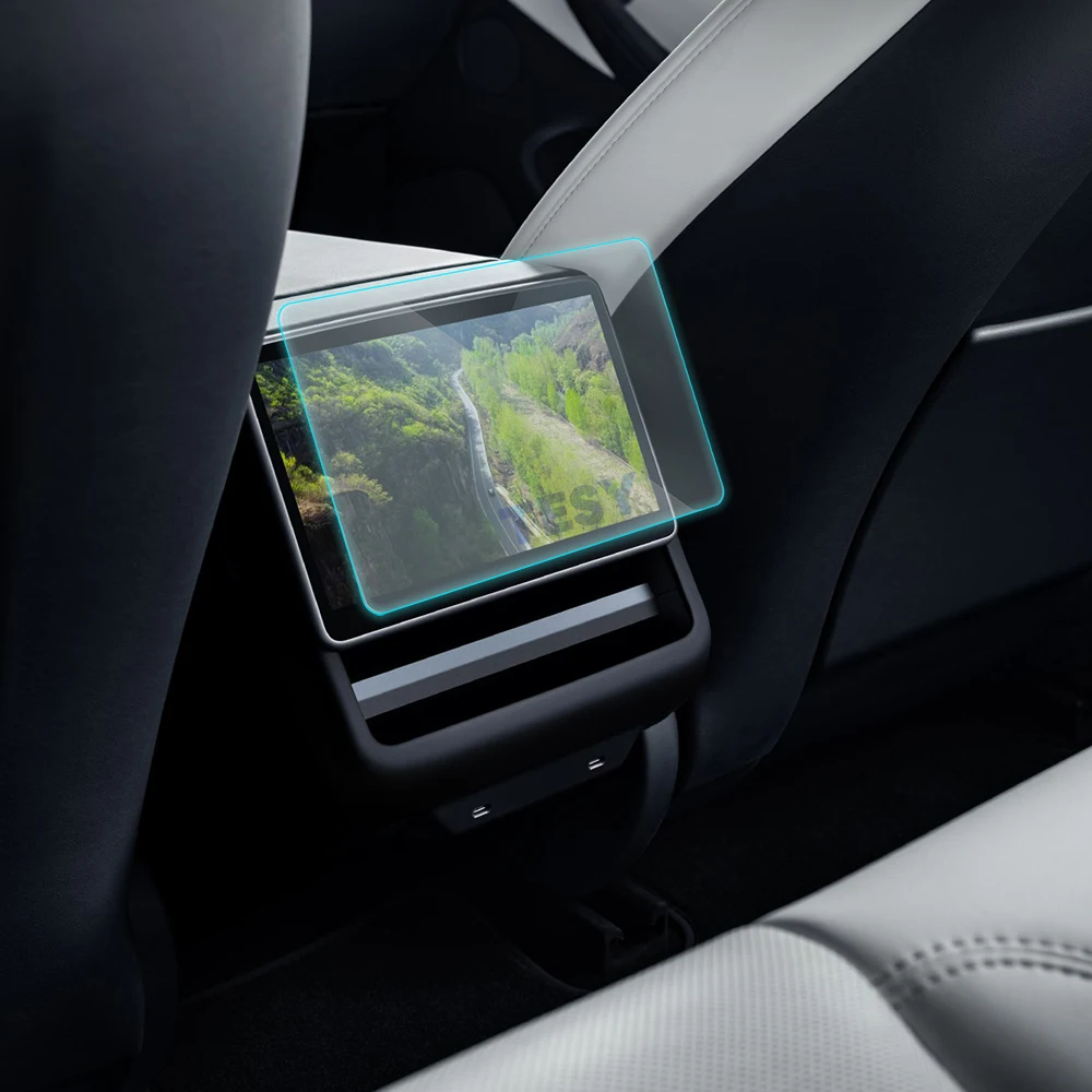 Folia ochronna ze szkła hartowanego dla nowej Tesla Model Y Launch 2025 Model 3 Highland 2024 Rear Row Center Control Protective