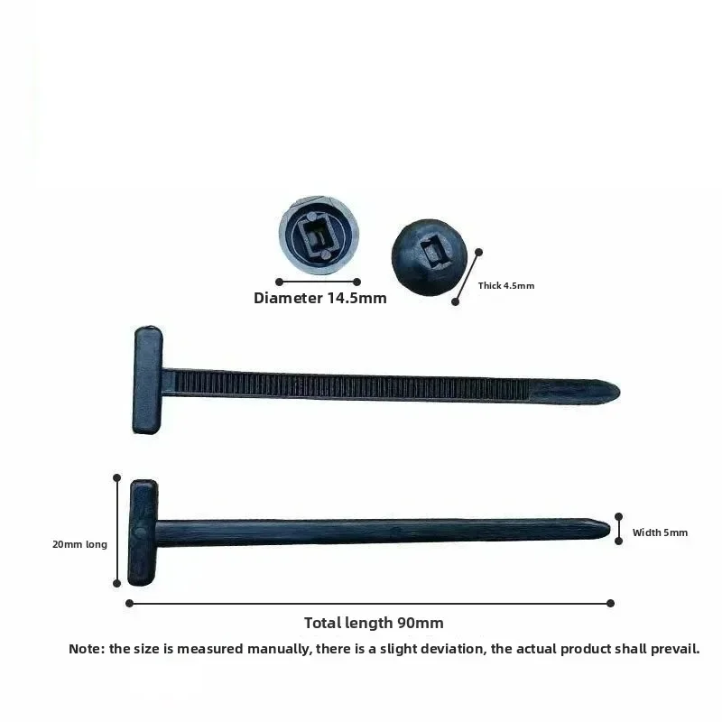 Fivelas universais de gravata de cabo de nylon para carro, suporte de gravata zip com travamento automático resistente com prendedores de botão de pino, laços resistentes a UV para carro