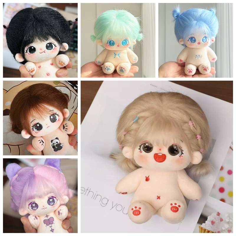 20 cm Kawaii Plüsch Baumwolle Puppe Idol Gefüllte Super Star Figur Puppen Zwölf Konstellationen Puppe Kann Kleidung Geschenk