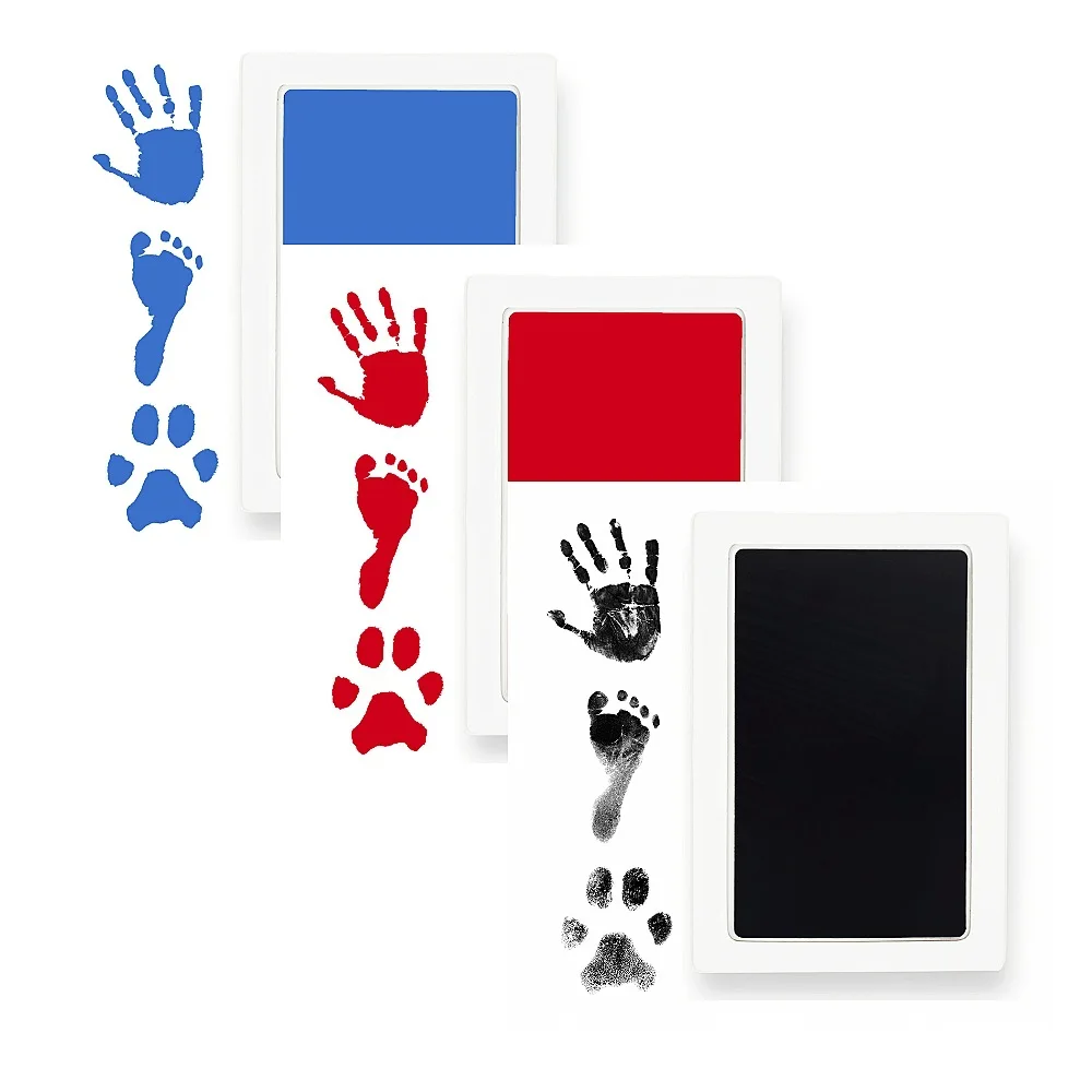 Baby inktloze hand- en voetafdrukset, inktkussen Pootafdrukkit voor honden, hondenneusafdrukkenset, hondenpootafdrukkenset - Babyvoetafdrukkit