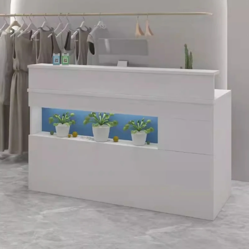 Banco reception per feste Mobili per centro bellezza Leggio di lusso Atelier Receptionist bancone Mostrador Reception Store Salon