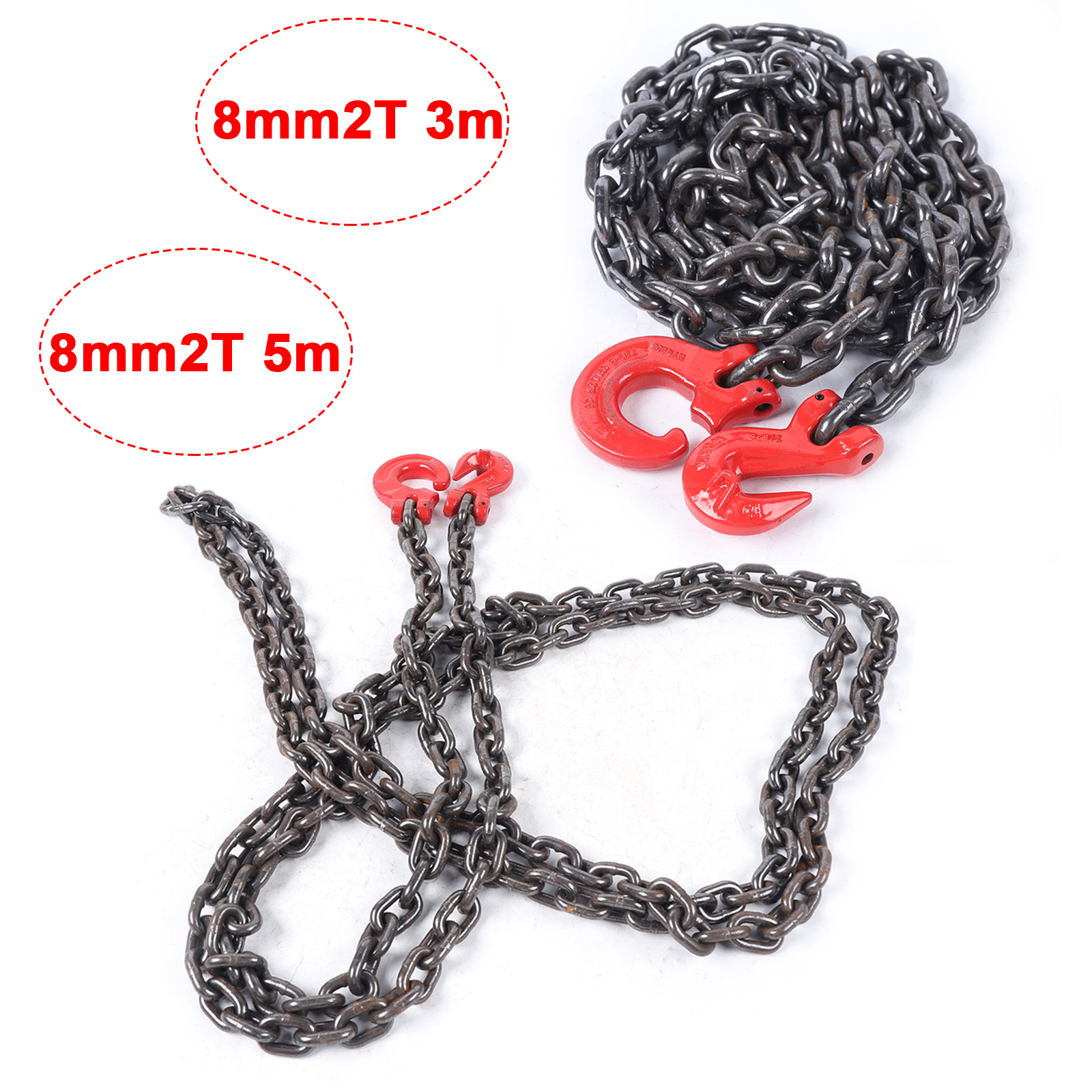 Ferramenta de elevação de corrente com 2 filamentos, 8mm, 2t