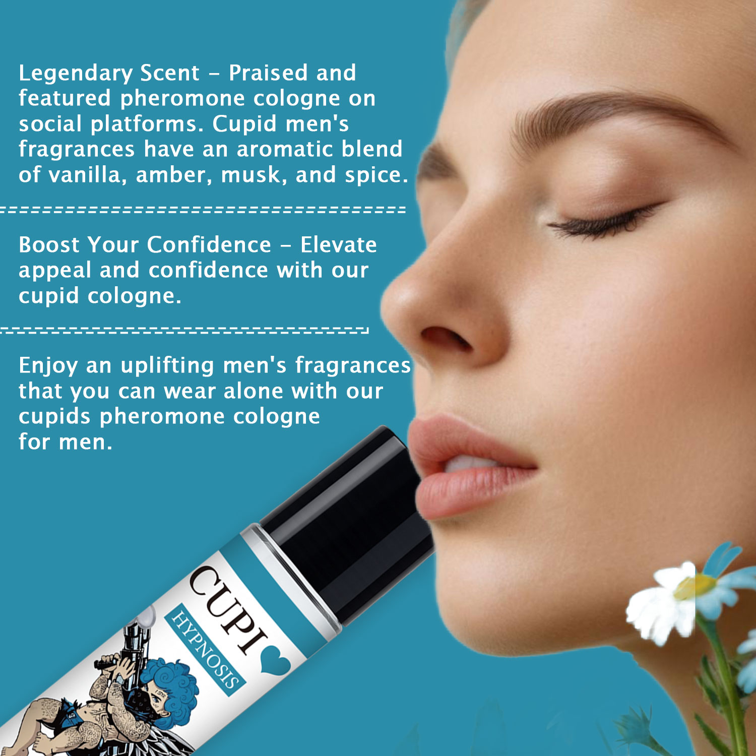 10ML Cupido's Hypnose Roll-on Deodorant Verwijder Geuren Feromoon Keulen voor Mannen Langdurige Geur Reisformaat