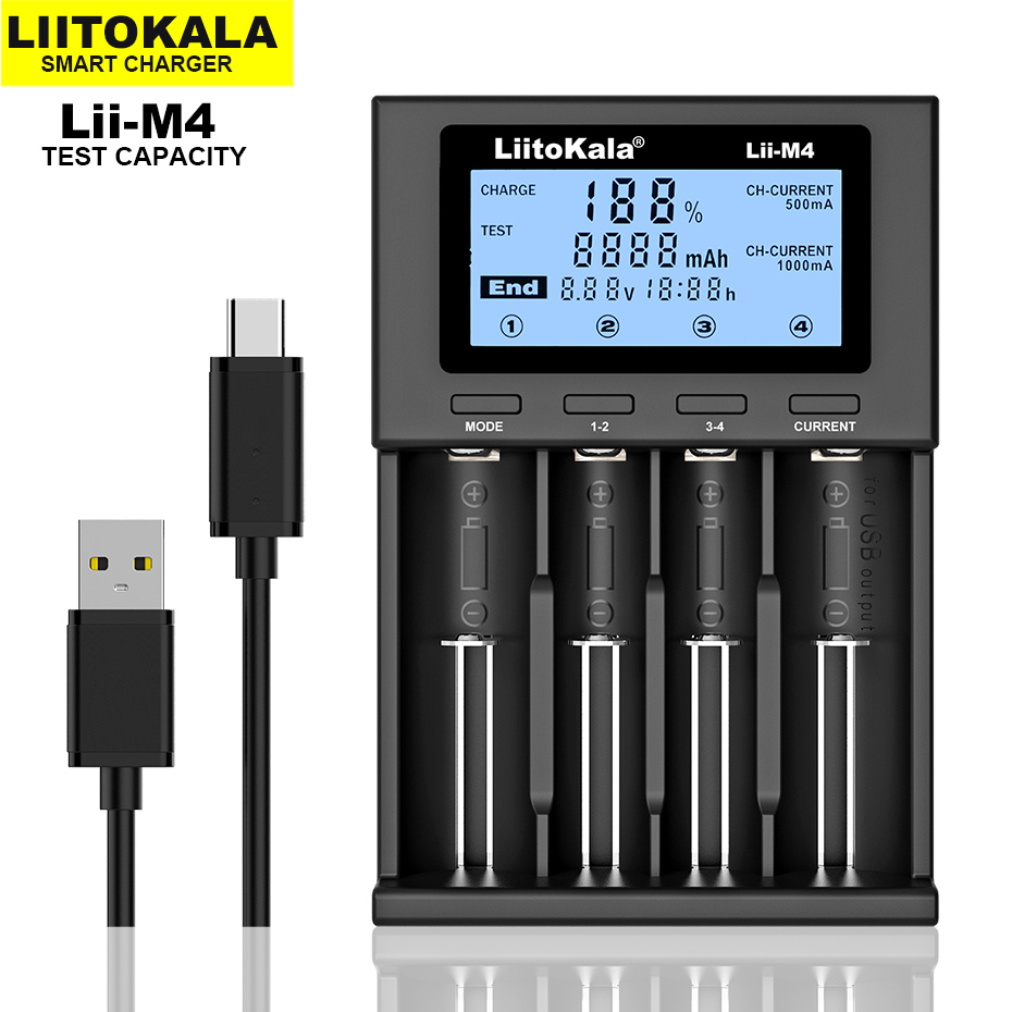 LiitoKala Lii-PD4 Lii500s Lii600 зарядное устройство для 18650 26650 21700 18350 AA AAA 3,7 V/3,2 V/1,2 V/литиевая NiMH батарея