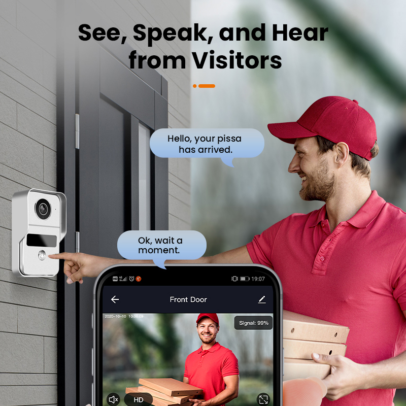 7 "Tuya Smart WiFi жилой видеодомофон домофон с сенсорным экраном Rfid беспроводной дверной вход для квартиры домашняя вилла