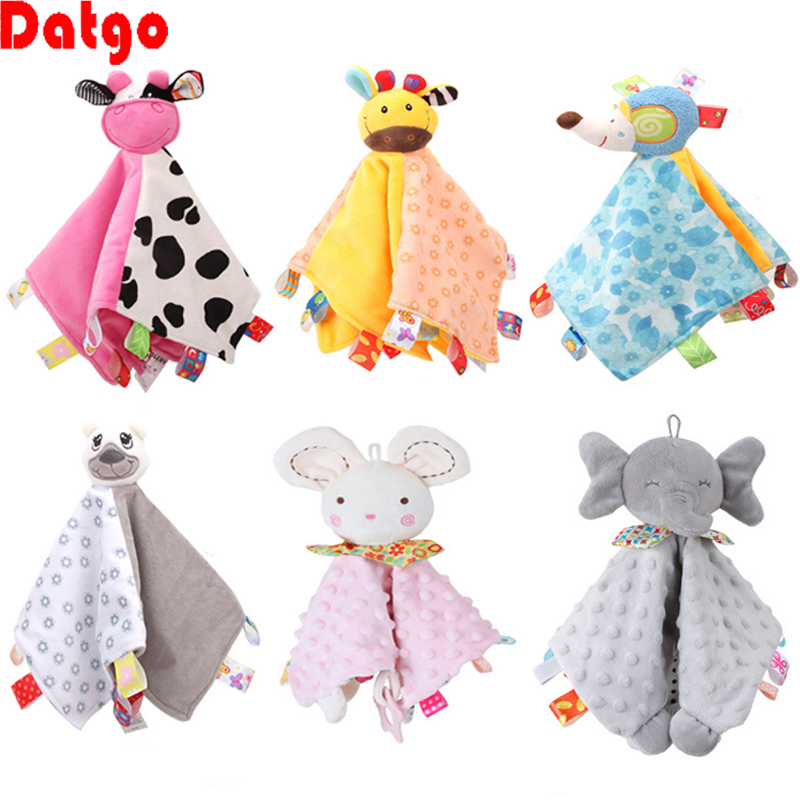 Nueva toalla suave para apaciguar, sonajero para bebé, juguetes de animales, calma razor, manta para dormir, torno colgante, juguetes educativos para niños pequeños
