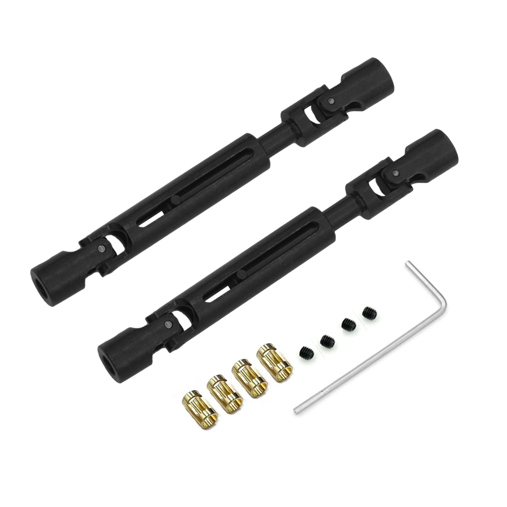 Eje de transmisión de Metal MN78 MN82 LC79, eje de transmisión CVD con manguito de eje de 3mm a 4mm, accesorios de piezas de mejora de coche 1/12 RC