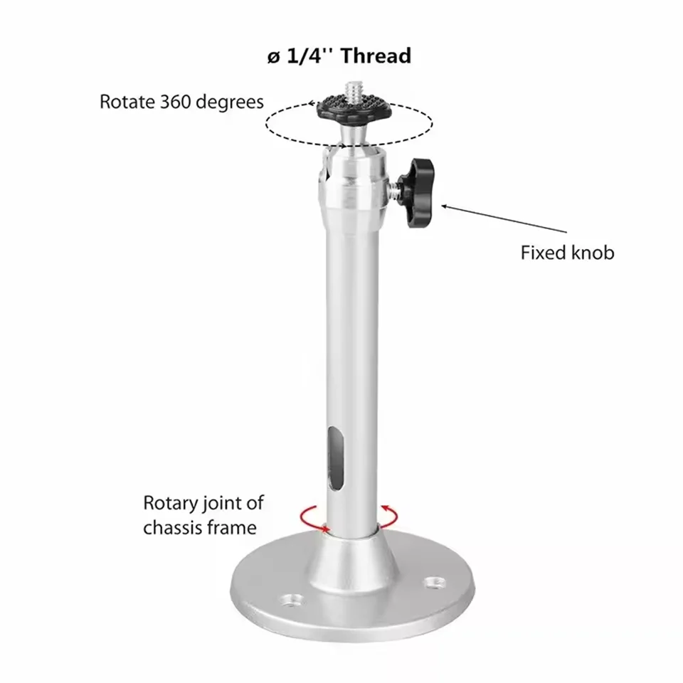 360 °   Staffa girevole per montaggio a parete a soffitto in alluminio per supporto per proiettore portatile HY300 HY320 ​