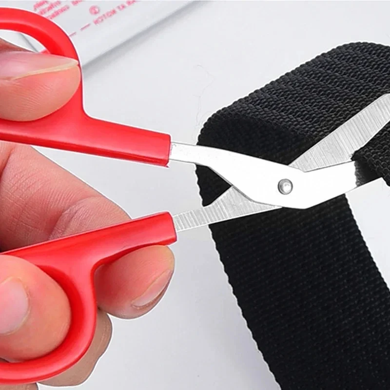 Tijeras de gasa multifunción para codo, Mini cizalla de acero inoxidable para el cuidado del hogar, tijera para vendaje, accesorios para botiquín de primeros auxilios, 1 ud.