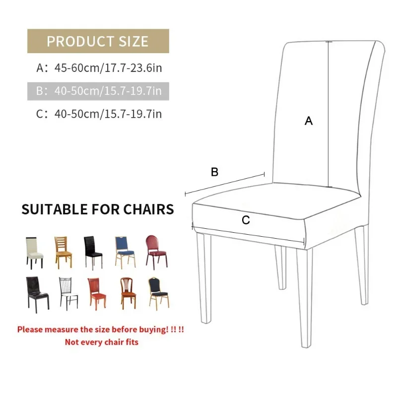 Funda elástica para silla ajustable de Color sólido, fundas elásticas de LICRA, fundas para asientos de sillas, cocina, comedor, boda, banquete, hogar