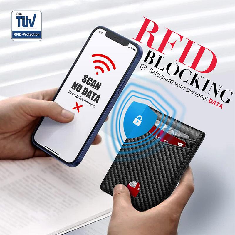 Rfid Microfier Skórzane luksusowe portfele męskie Torebka na pieniądze Smukły cienki męski portfel na karty dla mężczyzn Krótka portmonetka męska Vallet Billfold