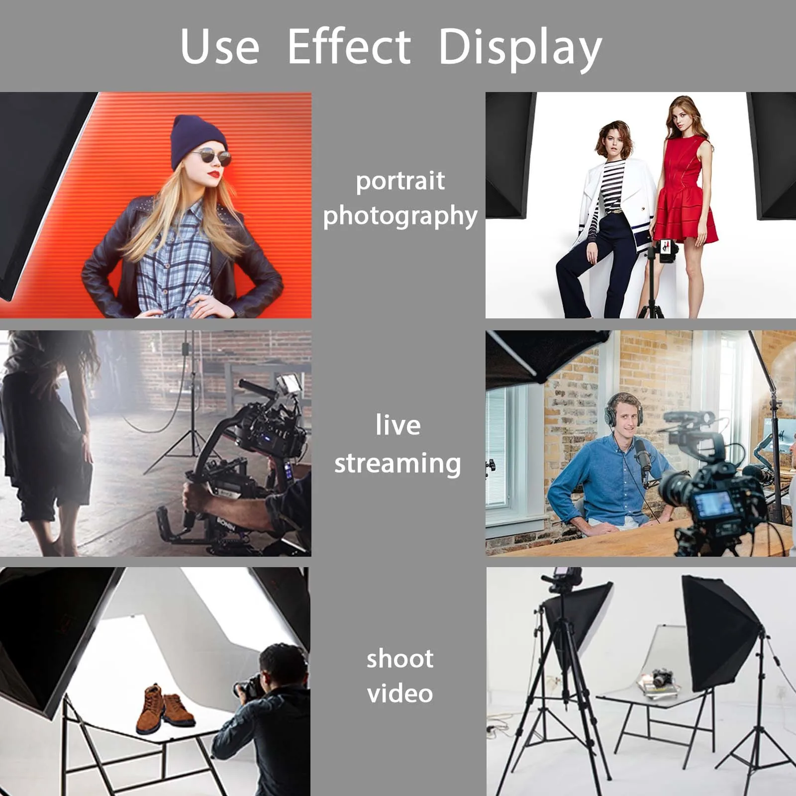 Professional Photography softbox Lighting soft box With Tripod E27 Photographic Bulb Continuous Light System for Photo studio