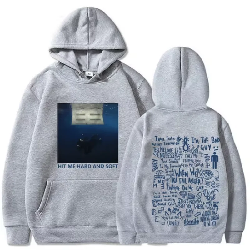 Hit Me-Sudadera con capucha de Billie para hombre, ropa deportiva informal, dura y suave, Tour, 2024