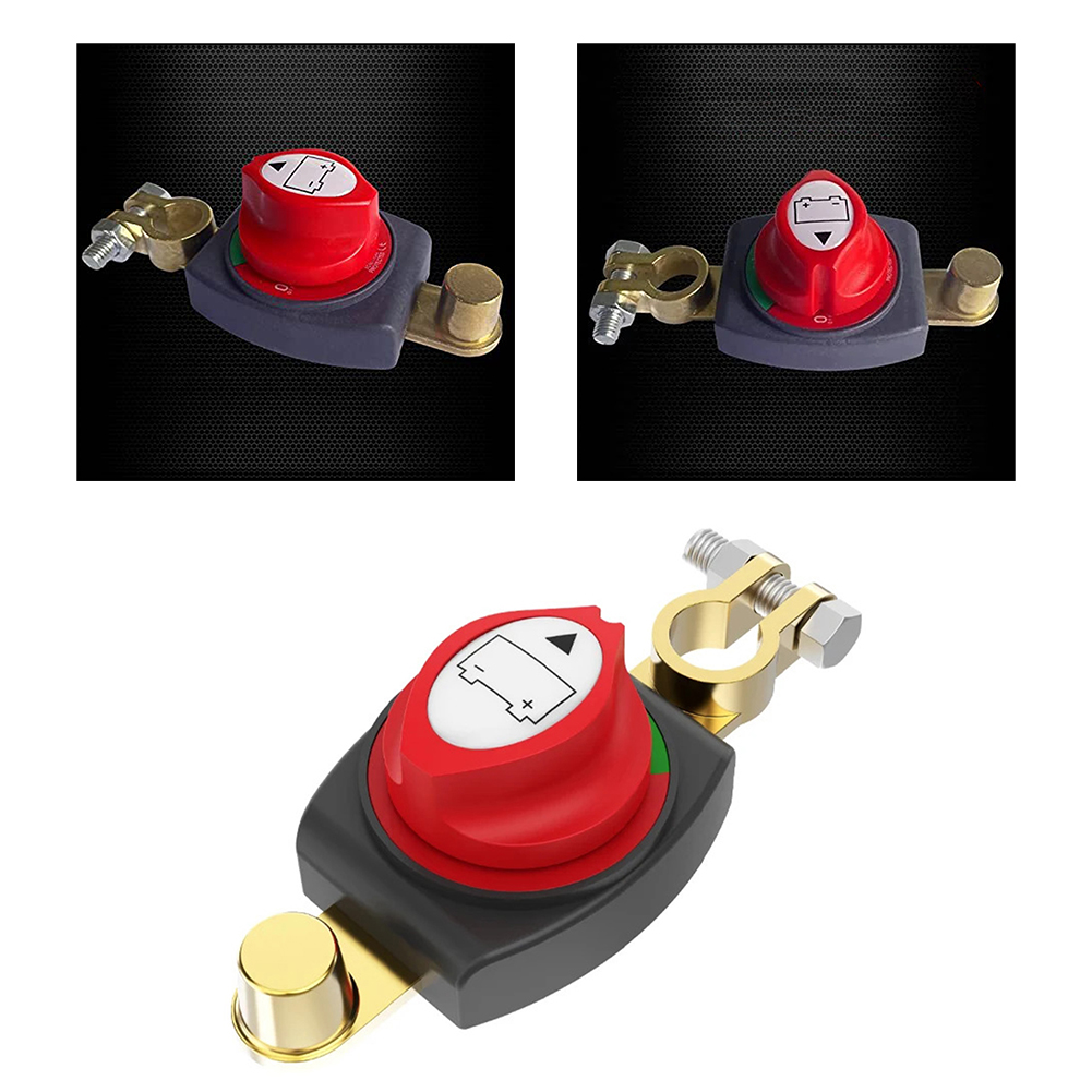 On/Off 275A Top Post Battery Disconnect Switch 12-48V Waterproof Heavy-Duty Marine Battery Switch For Car Vehicle RV And Boat