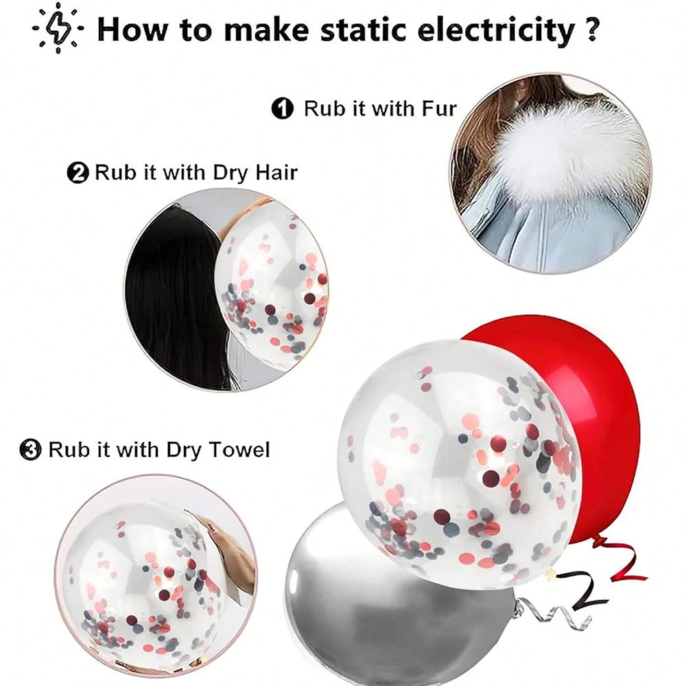 20/40 Stück schwarze und rote Luftballons in verschiedenen Farben, 30,5 cm, Konfetti-Luftballons, Ballon-Set für Hochzeits- und Geburtstagsdekoration, Jubiläum D