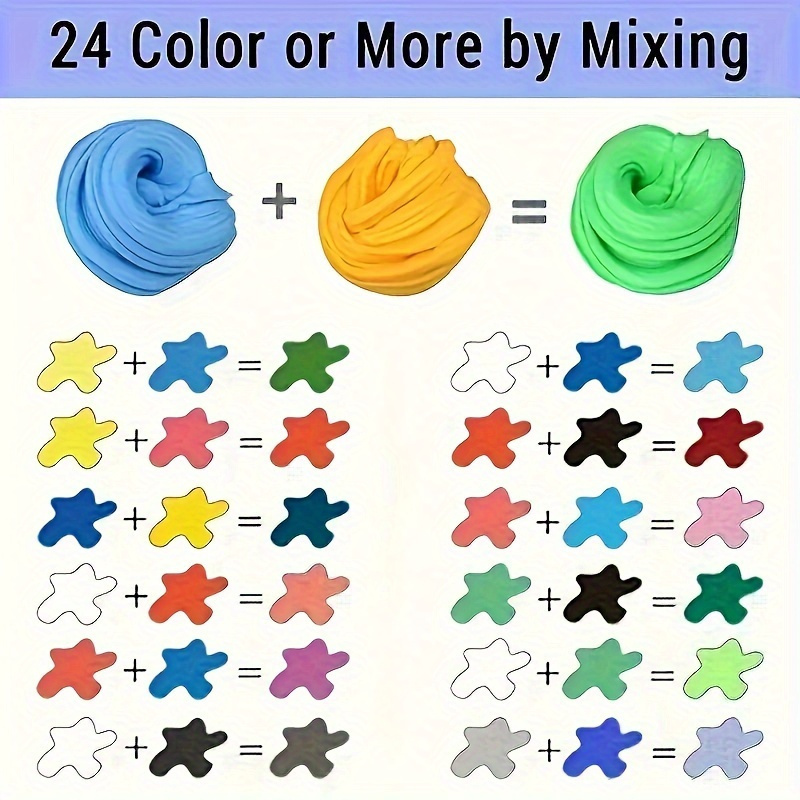 Conjunto de argila seca de ar mágico de 12/24/36 peças – modelagem não tóxica divertida para crianças e presentes – inclui cores vibrantes e kit de ferramentas de luxo