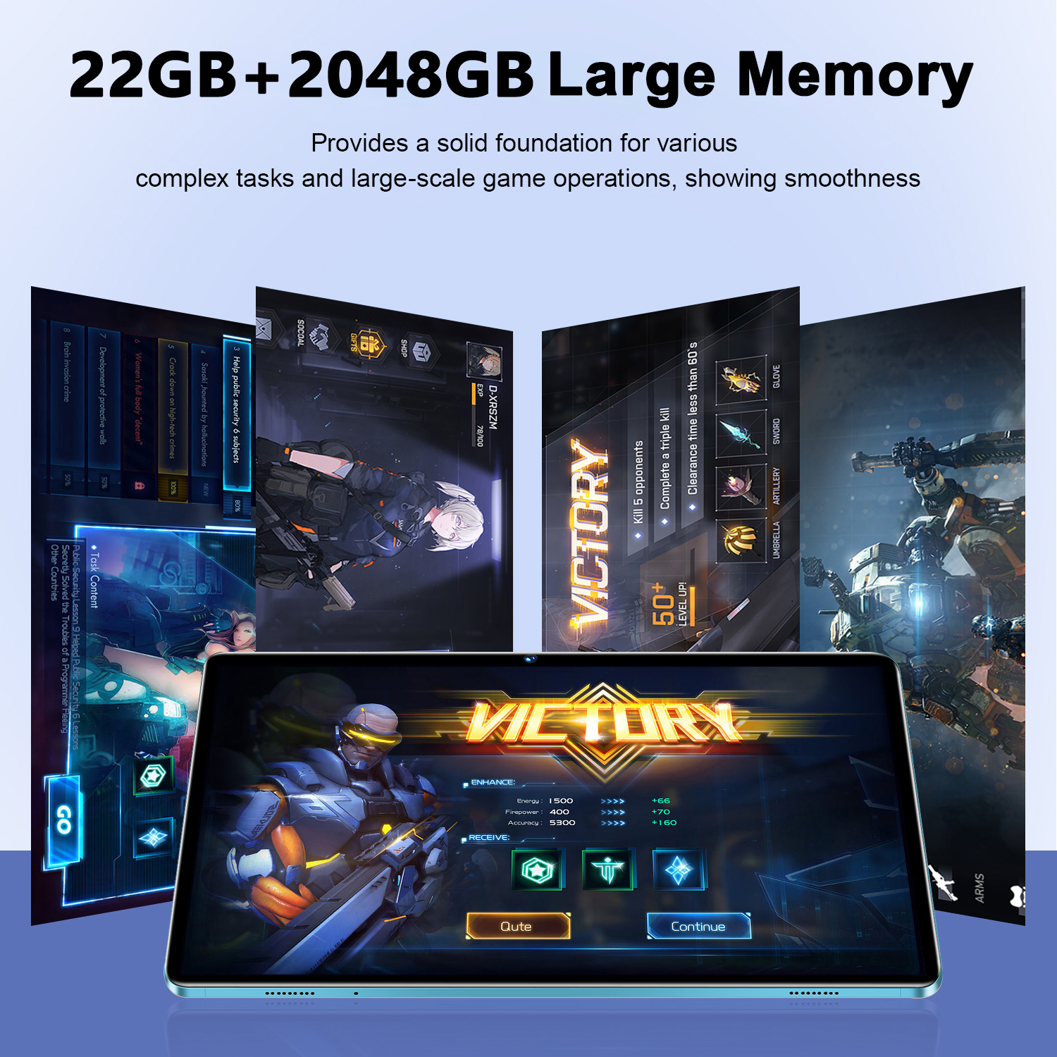 Original Pad 8 pro Tablets Android 14 22GB+2TB 10.1-inch 4K FHD 20000mAh 5G Dual SIM Phone Call GPS Bluetooth WiFi WPS Tablet