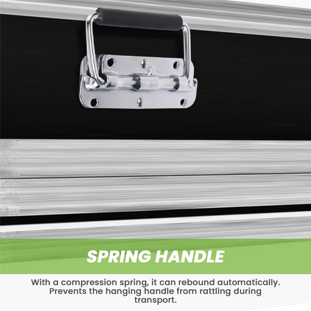 2 uds 304 mango de resorte de acero inoxidable caja de herramientas mango de caja de aluminio mango de actividad mango Industrial plegable