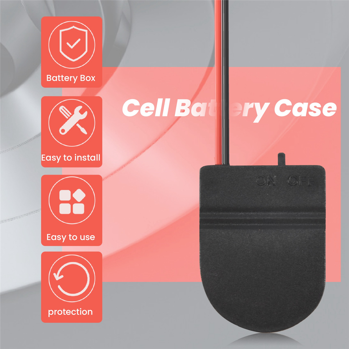 Mais novo 10/pcs botão cr2032 bateria de célula tipo moeda soquete titular capa com interruptor liga-desliga caixa de bateria 3v
