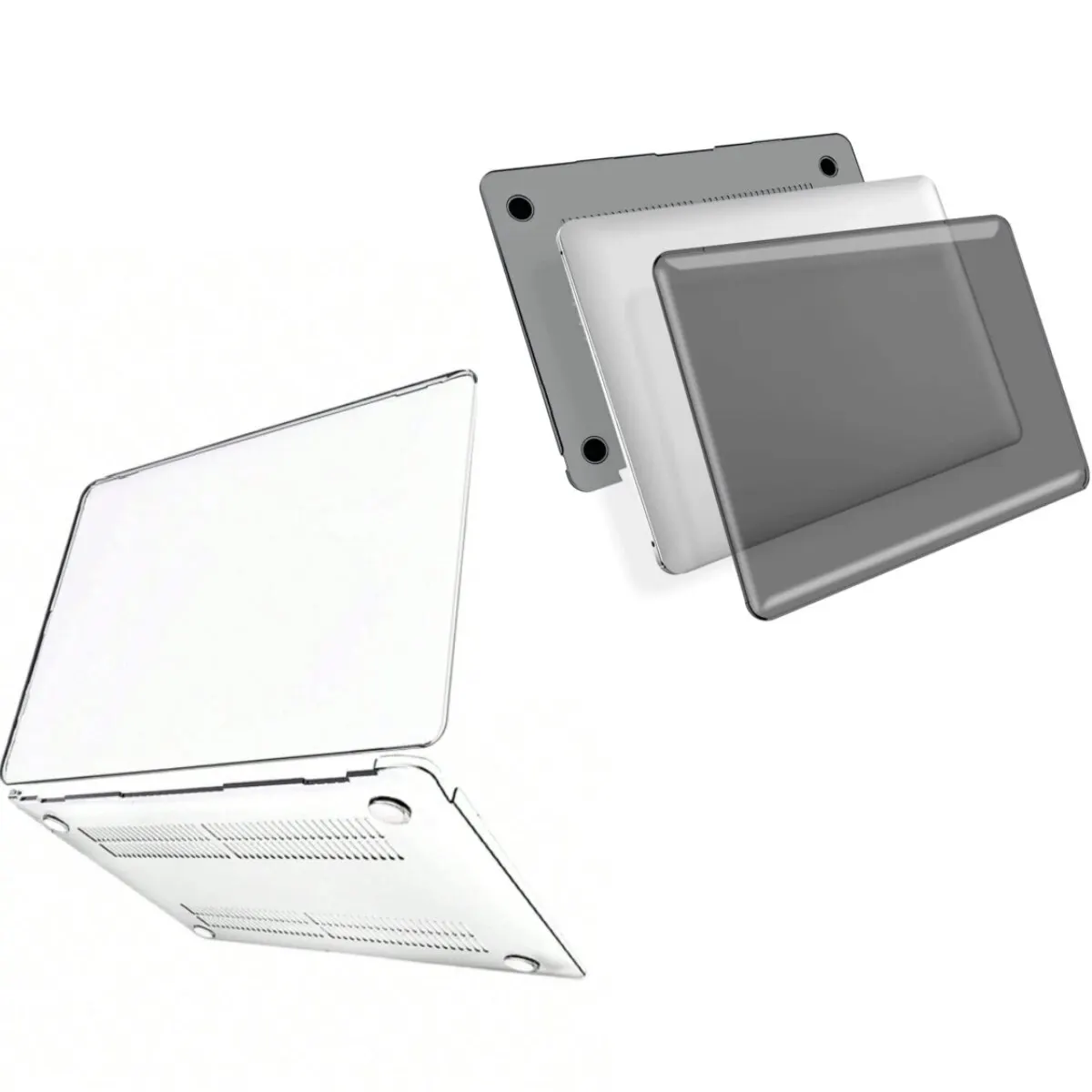 เคส MacBook แบบใสใช้ได้กับ Air Pro, เคสแล็ปท็อปแบบแข็งพลาสติกคอมพิวเตอร์ขนาด13/14/15/16นิ้ว