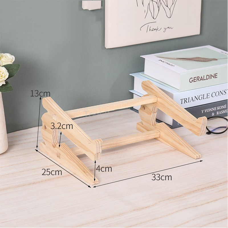 Suporte de madeira para laptop, para macbook pro, base removível, suporte para computador de 12-17 polegadas, mesa de computador, laptop, tablet