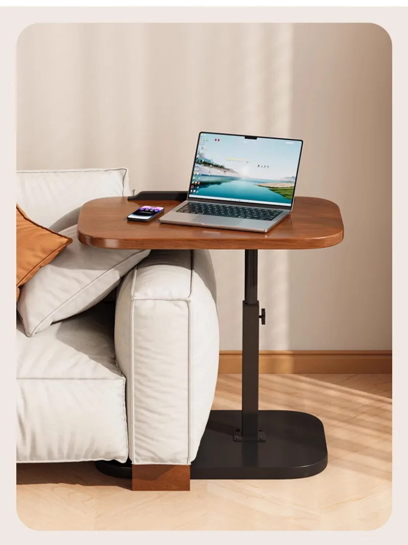 Liftable coffee table living room sofa side table rotating foldable desktop home bedside storage adjustable height shelf