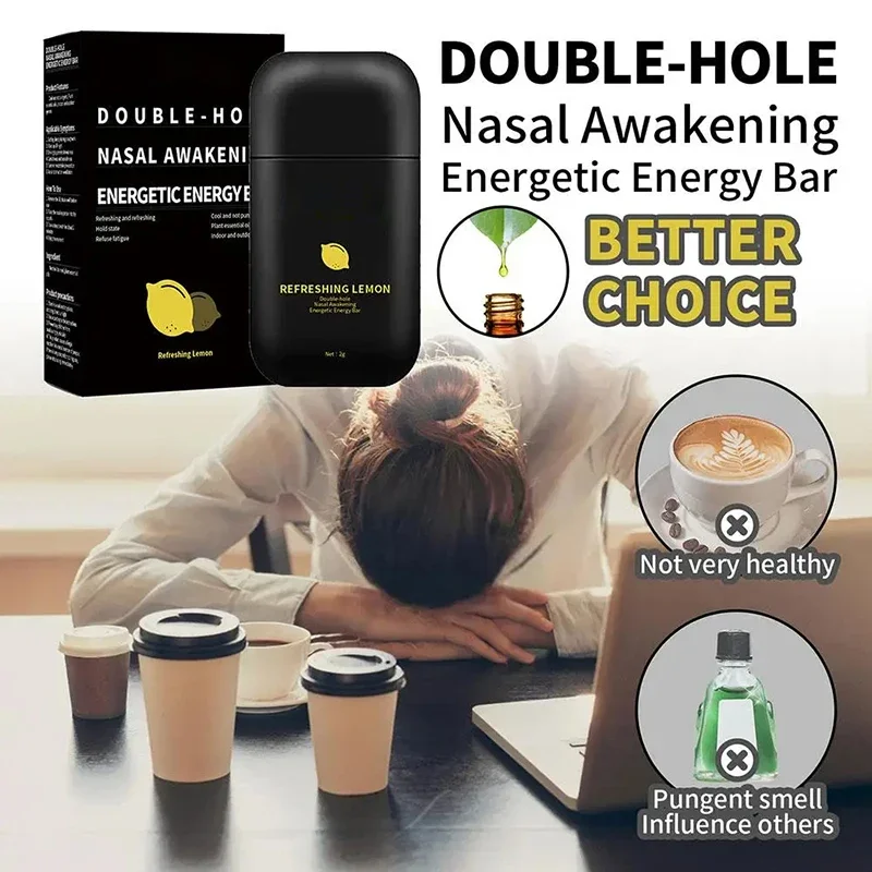 Boomoon Vitality Menthol Energy Stick Inhalation Dual-hole Refreshing Driving Fatigue Sleepy Nasal Refreshing Stick New