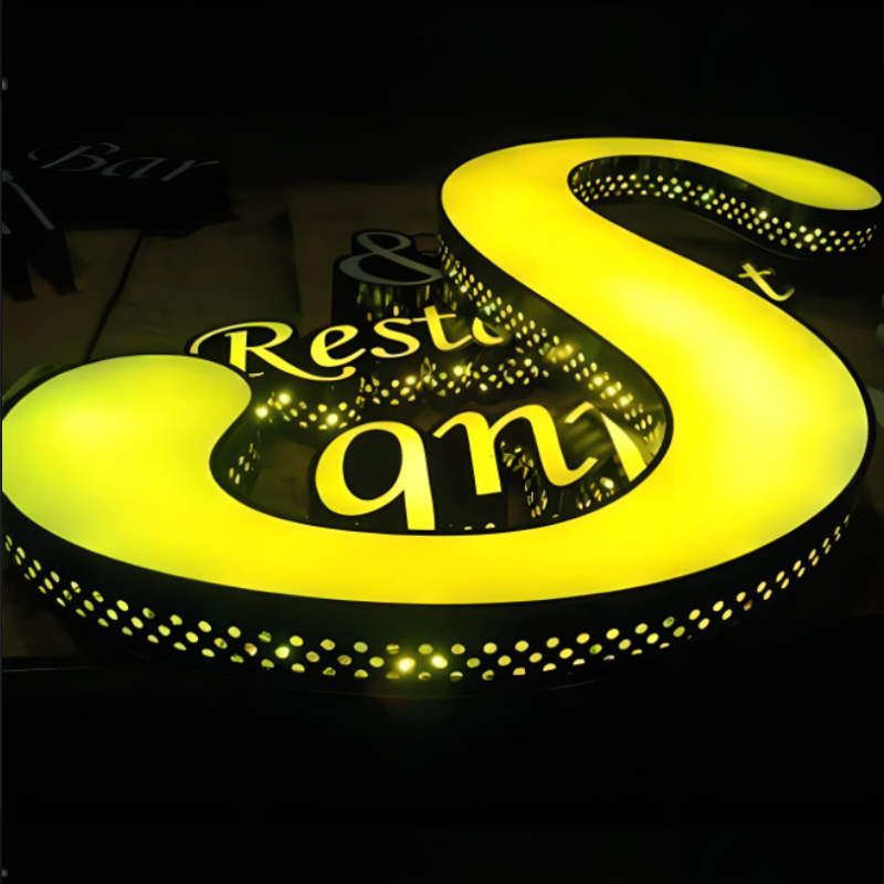 Factory Outlet Custom Outdoor Frontlit Sidelit Acryl LED-Buchstaben Personalisiertes leuchtendes Ladenschilder-Logo für den Außenbereich
