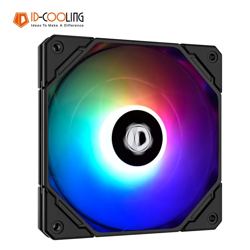 ID-COOLING NO-12015-XT Fans 120mm ARGB Ultra Thin PWM Temperature Control Water Cooling Chassis Cooling Fan Cooler for PC Case