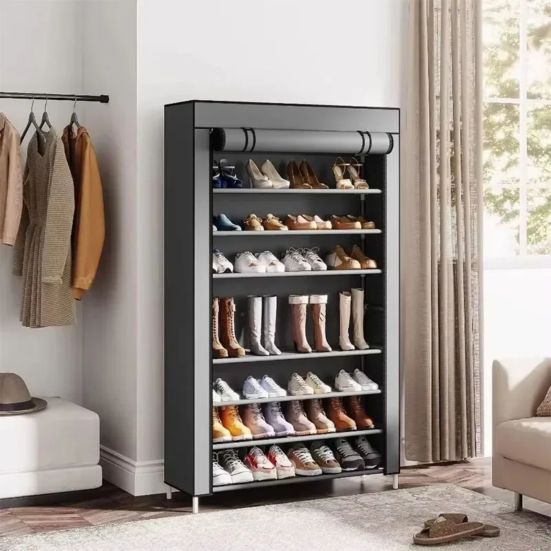 Non-woven dormitory door simple cabinet simple shoe rack multi-layer space saving and economical home dustproof box cabinet