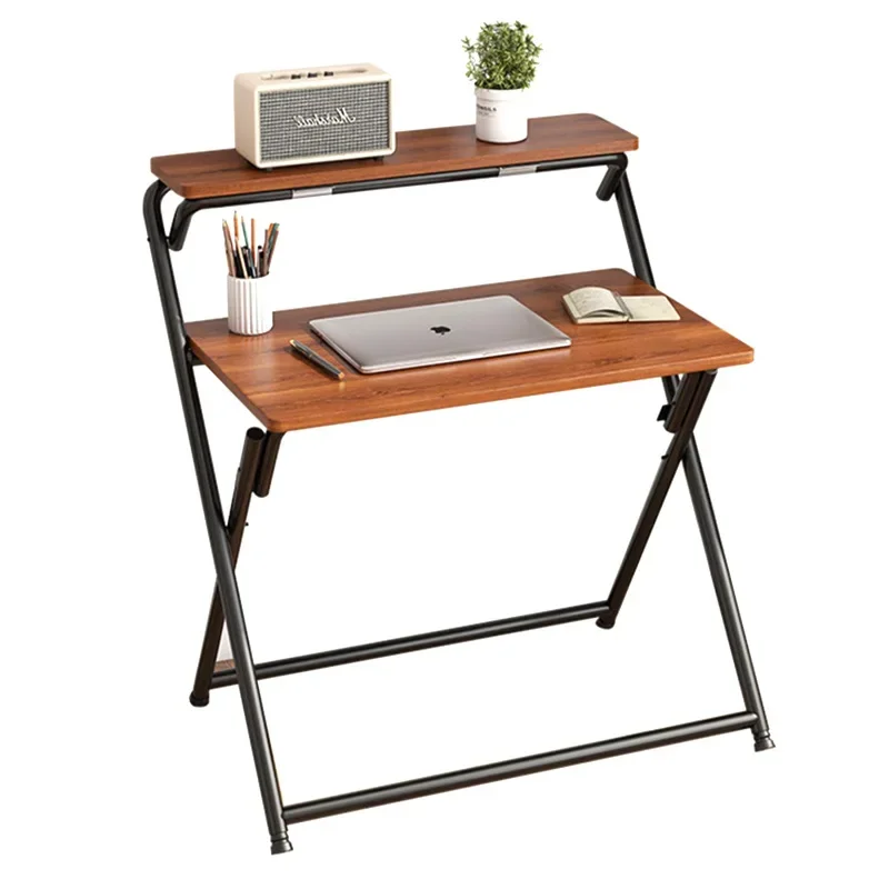 Mesa de metal dobrável mesa do computador estudante casa pequeno apartamento mesa cabeceira dormitório escolar mesa pequena simples mesa estudo