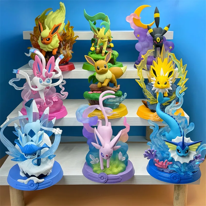 9 Worków Monster Blind Box PVC Action Doll Adventure Eevee Sylveston Umbreon Zabawka Niespodzianka Kolekcja Prezent dla Dzieci