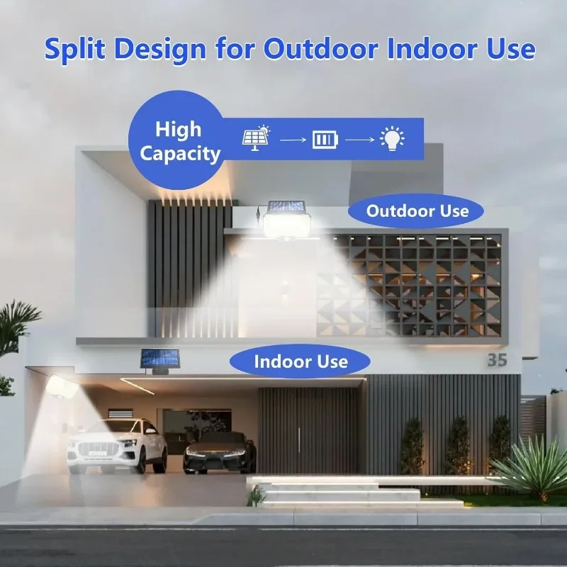 234 luces LED solares para exteriores, luces de seguridad con Control remoto, luces de pared con Sensor de movimiento, luces de inundación gran angular impermeables