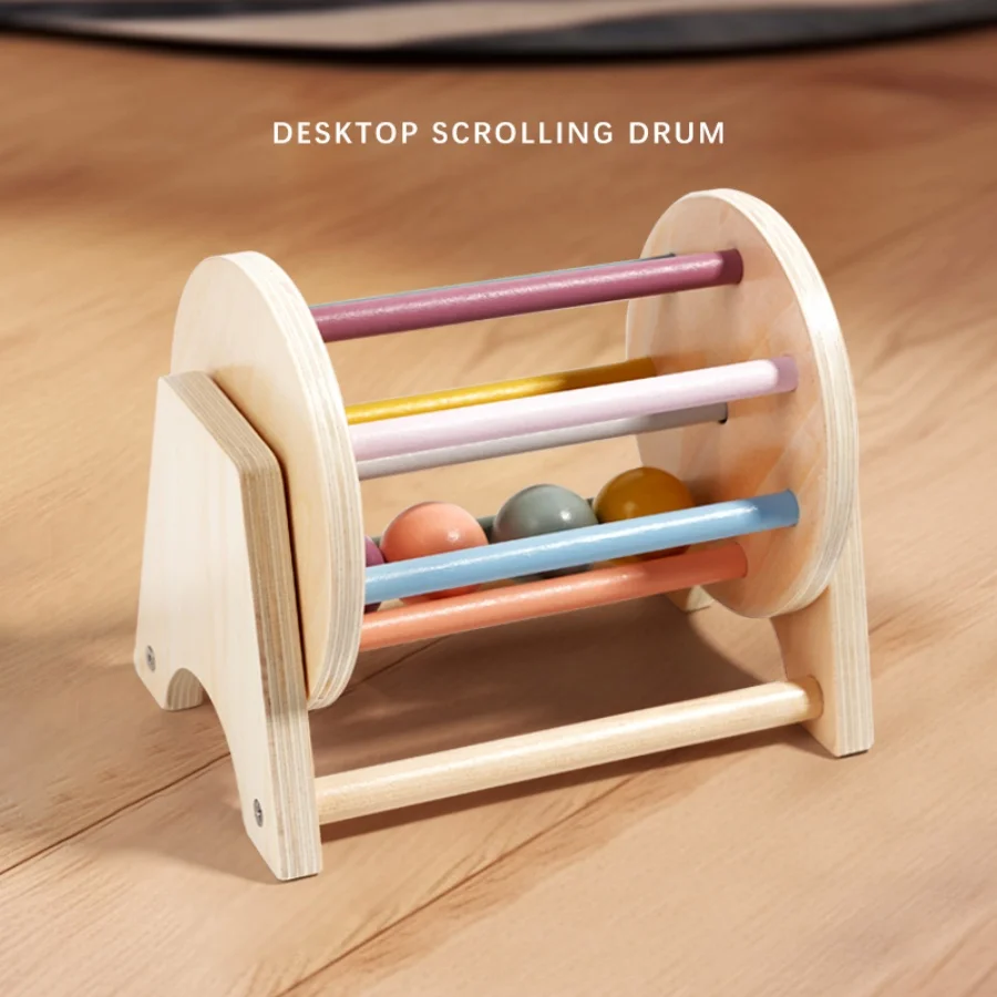 Montessori ทารกของเล่นไม้เหรียญ Ball Busy กลองเด็กการสอน Aid ของขวัญสีรูปร่างความรู้ความเข้าใจ Match การศึกษา Sensory ของเล่น