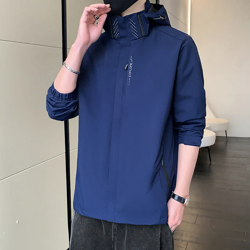Jaqueta à prova de vento para homens e mulheres, blusão casual, casacos ao ar livre, roupas impermeáveis, moda coreana, primavera, outono