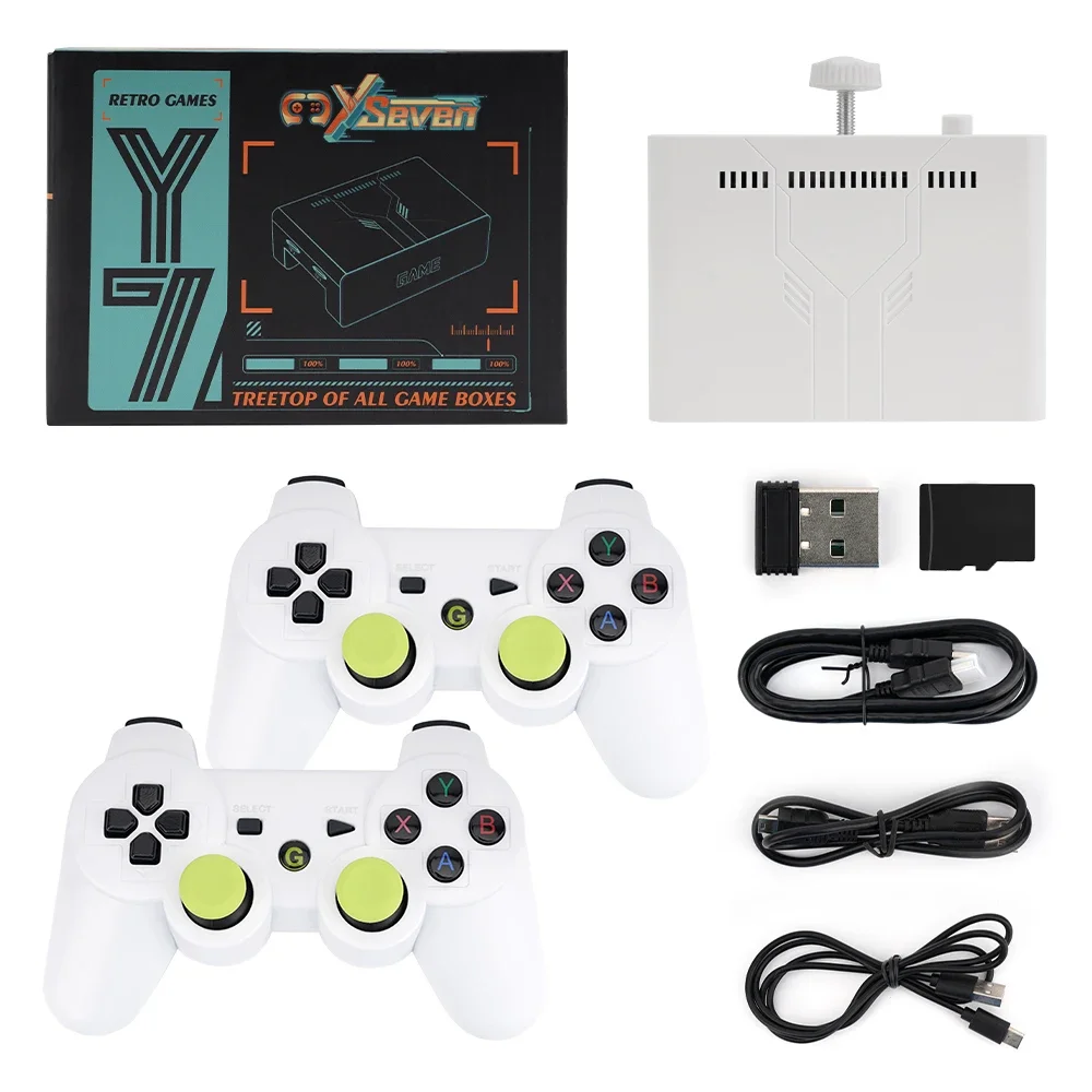 Consola de juegos Y7, 128G, 256G, sistema Linux, consola de videojuegos 4K, LPDDR4, 2GB, TV Box, controlador inalámbrico, juego Retro