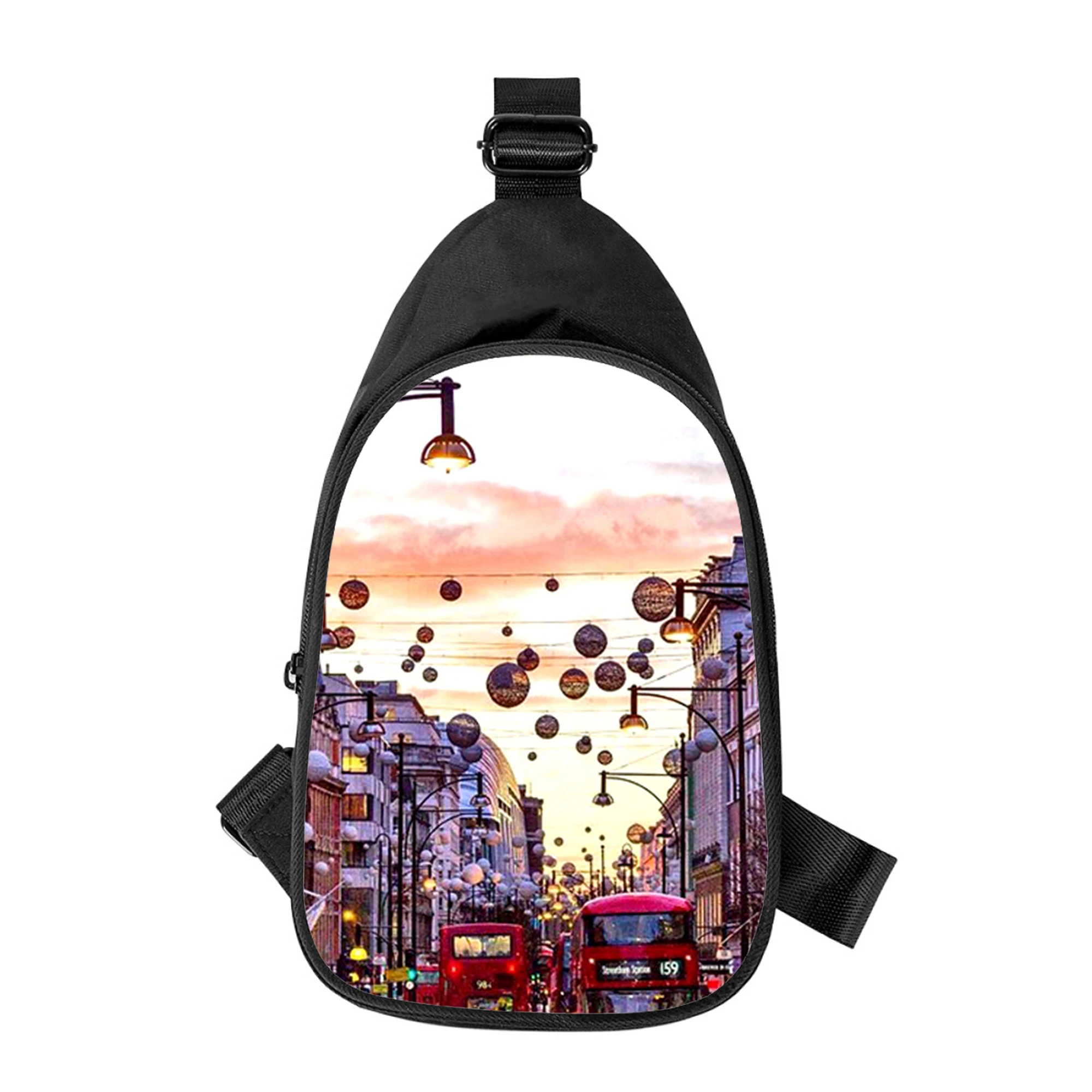 Мужская нагрудная сумка с 3D-принтом «I love london»