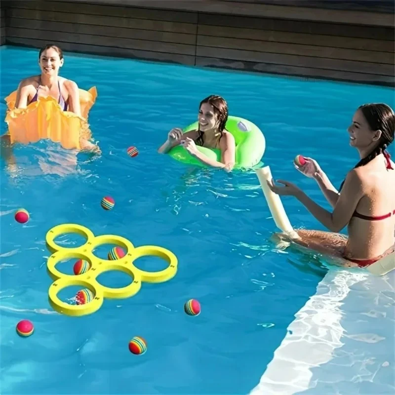 Игрушка для бассейна Fun Splash Водные виды спорта Плавающая игра в бассейн — прочный материал EVA, мяч случайного цвета, идеально подходит для летних развлечений