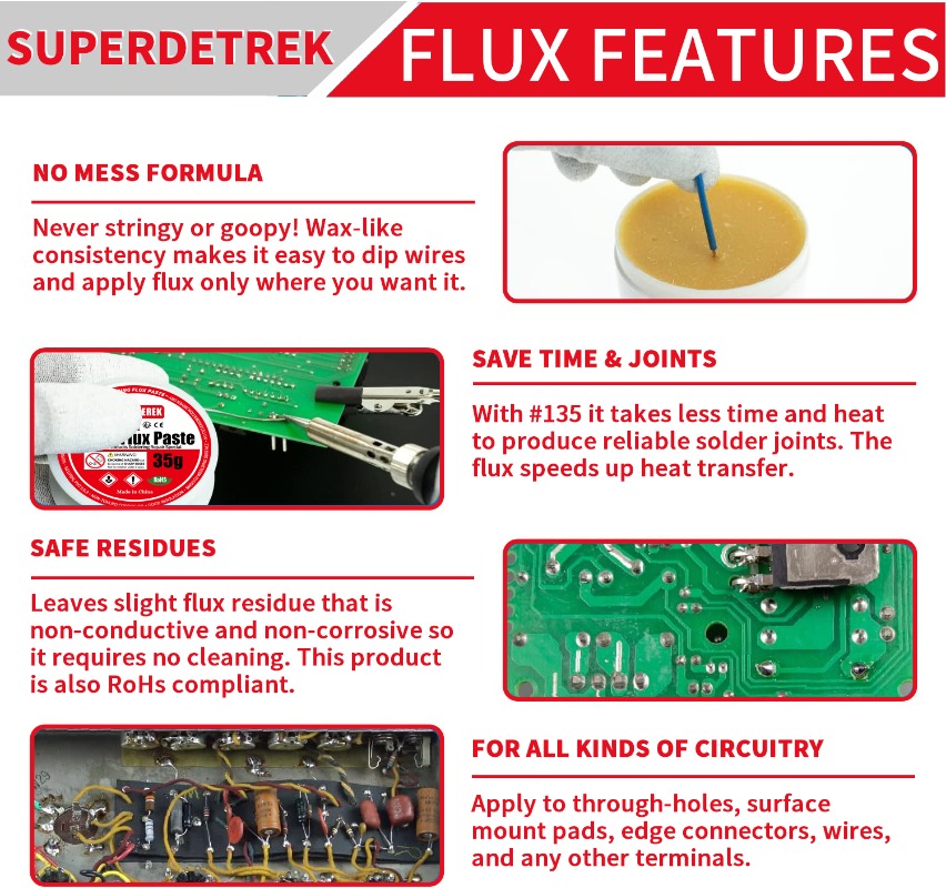 Soldering Paste Rosin Flux Lead-free Welding Flux Iron Repair Soldering Flux for Circuit Soldering Components Welding Tool