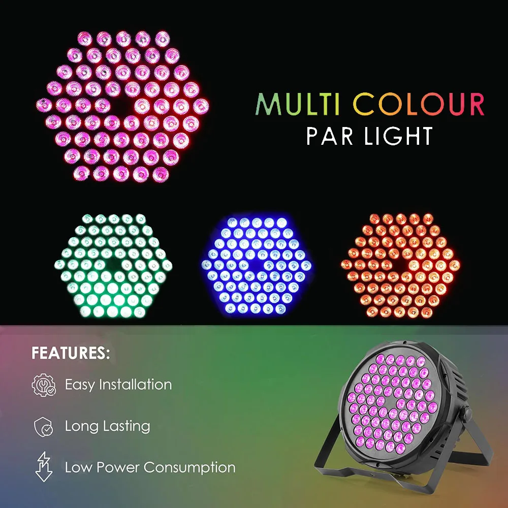 60*3W Professional Disco light DMX 512 Voice Control RGB LED Ktv Bar Party DJ Decorative Stage Light Effect Projector par lamp