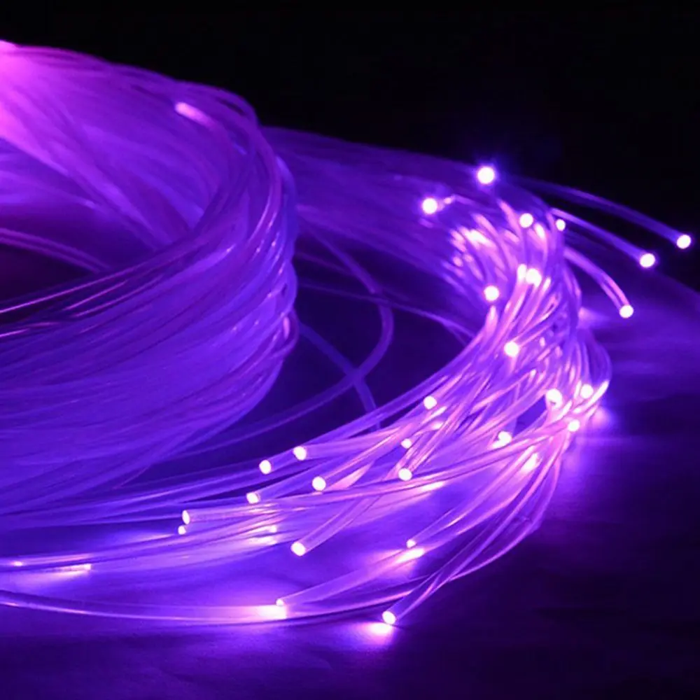 ปลายสายเคเบิลใยแก้วนำแสงพลาสติก0.75มม./1มม. ปลายเรืองแสง50ม. x 0.75มม. PMMA ไฟ LED ชัดเจน DIY สำหรับ LED ไฟติดเพดานดวงดาวบนท้องฟ้า