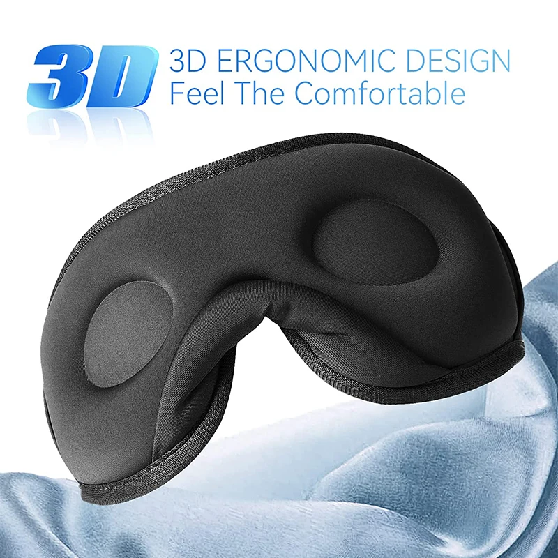 Bluetooth 睡眠ヘッドフォン 3D アイマスクワイヤレス航空旅行 5.0 ヘッドバンドソフト弾性快適な音楽イヤホン