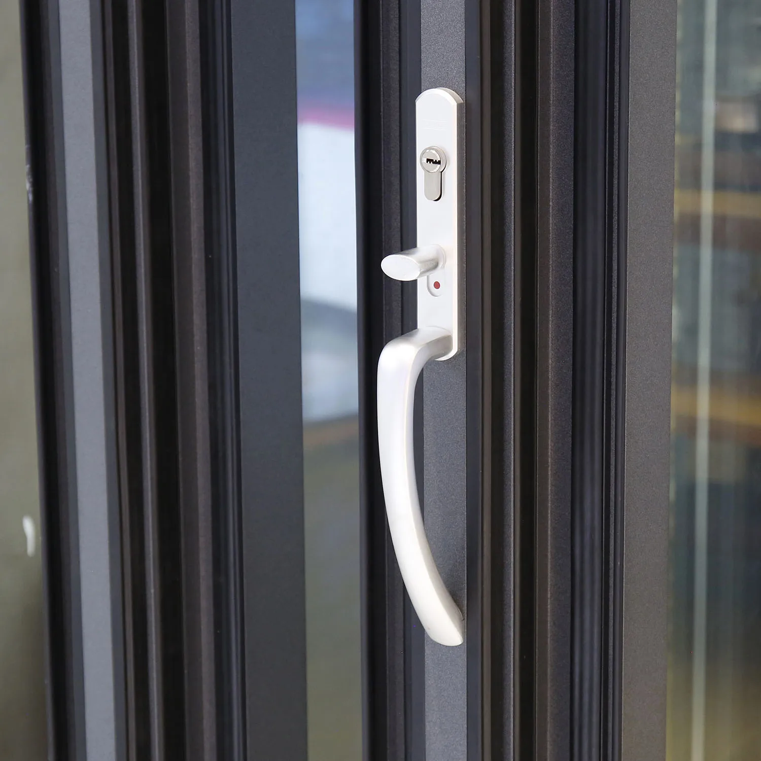 Porta a soffietto tipo fisarmonica per esterni porte a soffietto pieghevoli Multi-bloccaggio per esterni porte in alluminio pieghevoli verticali per esterni