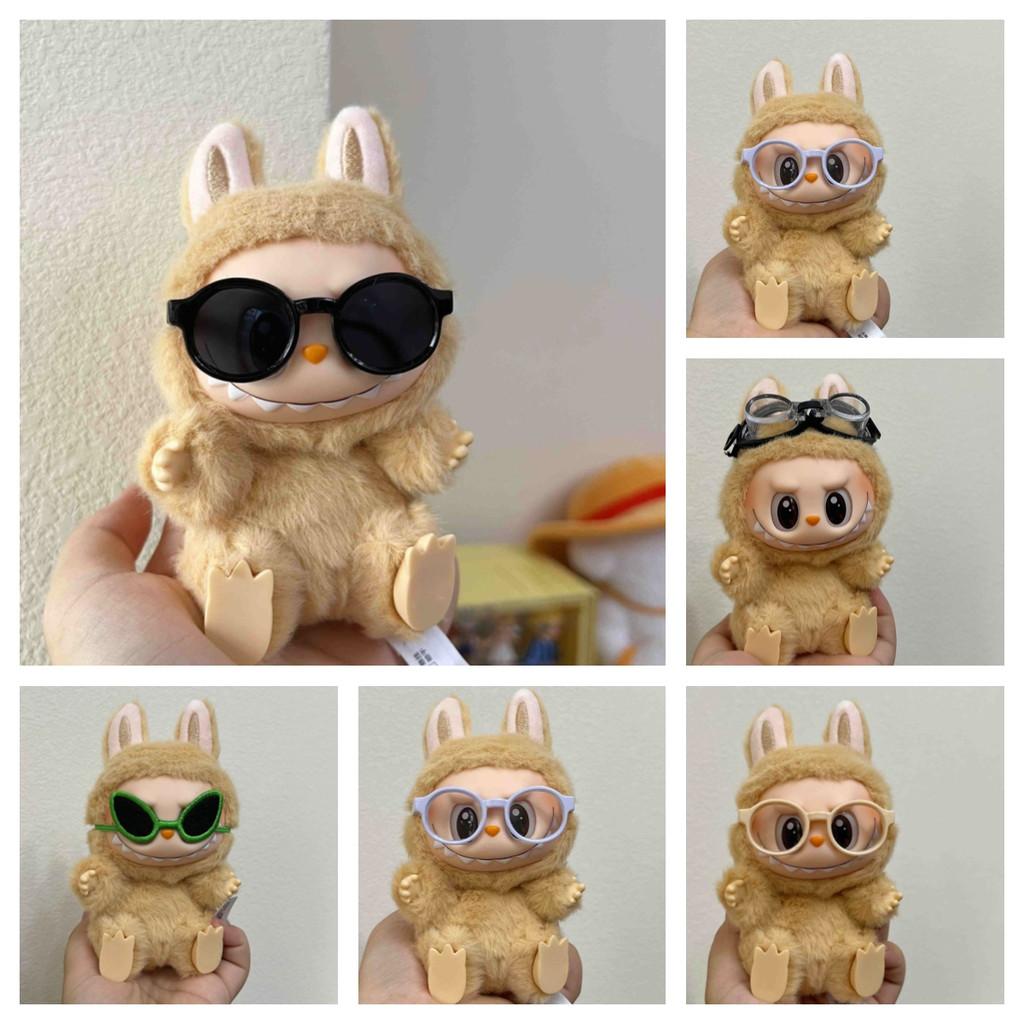 17cm Mini pluszowe ubrania dla lalek akcesoria do stroju dla Korea Kpop Exo Labubu Idol okulary okulary przeciwsłoneczne odzież prezent