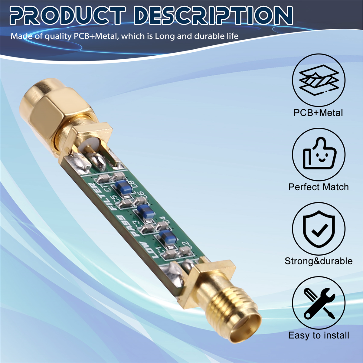 1Pcs FM LPF Low Pass Filter Low-Pass Filter Only for Receive FM Signals